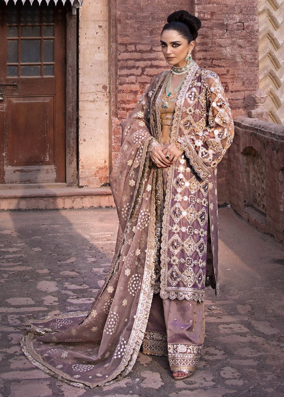 Zarlish by Mohsin Naveed Ranjha Embroidered Suits Unstitched 3 Piece MNR23-Z4 ZWU-23-33 Talia - Festive Collection