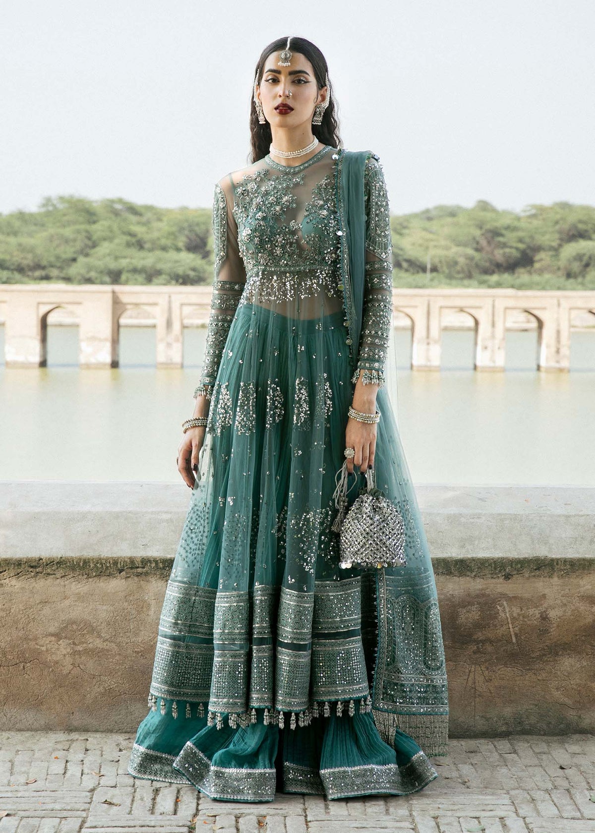 handmade  Pakistani bridal frock design 