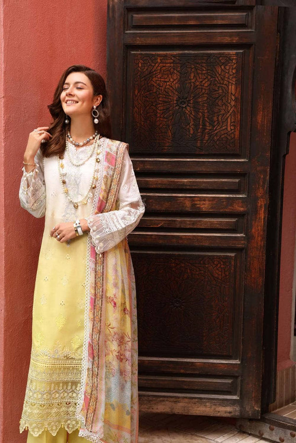 Saadia Asad Chikankari Lawn/7 A/Chiffon Dupatta