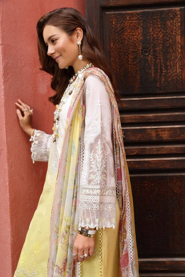 Saadia Asad Chikankari Lawn/7 A/Chiffon Dupatta