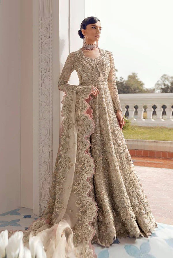 Alena Net Embroidered Unstitched Fully Hand Work