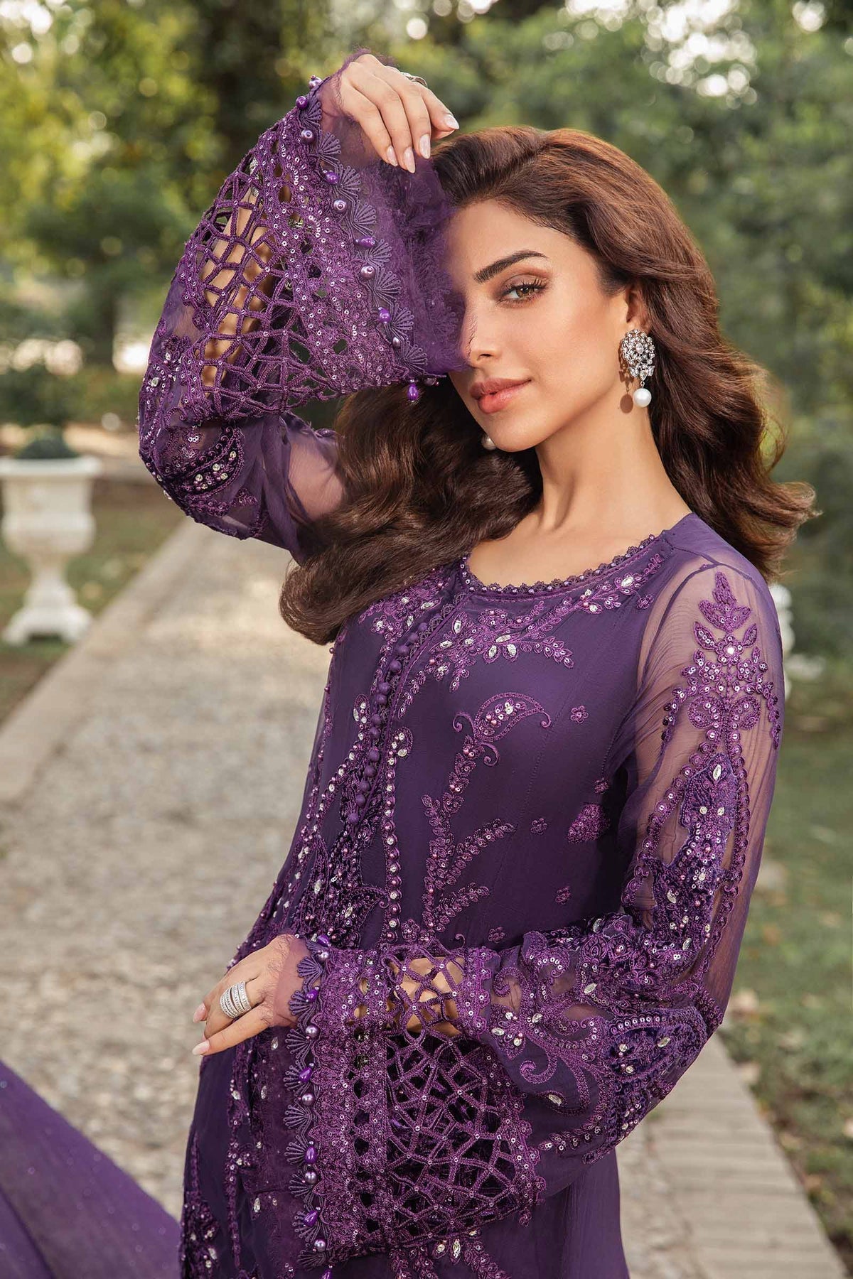 Embroidered Chiffon Suit | MPC-102