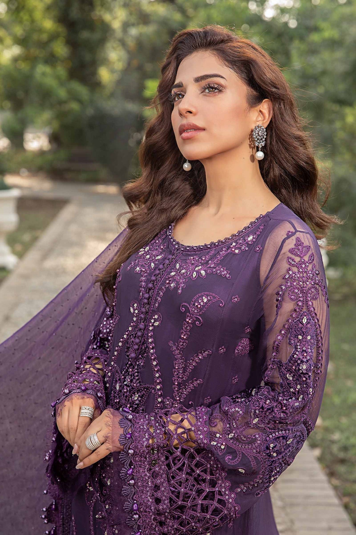 Embroidered Chiffon Suit | MPC-102