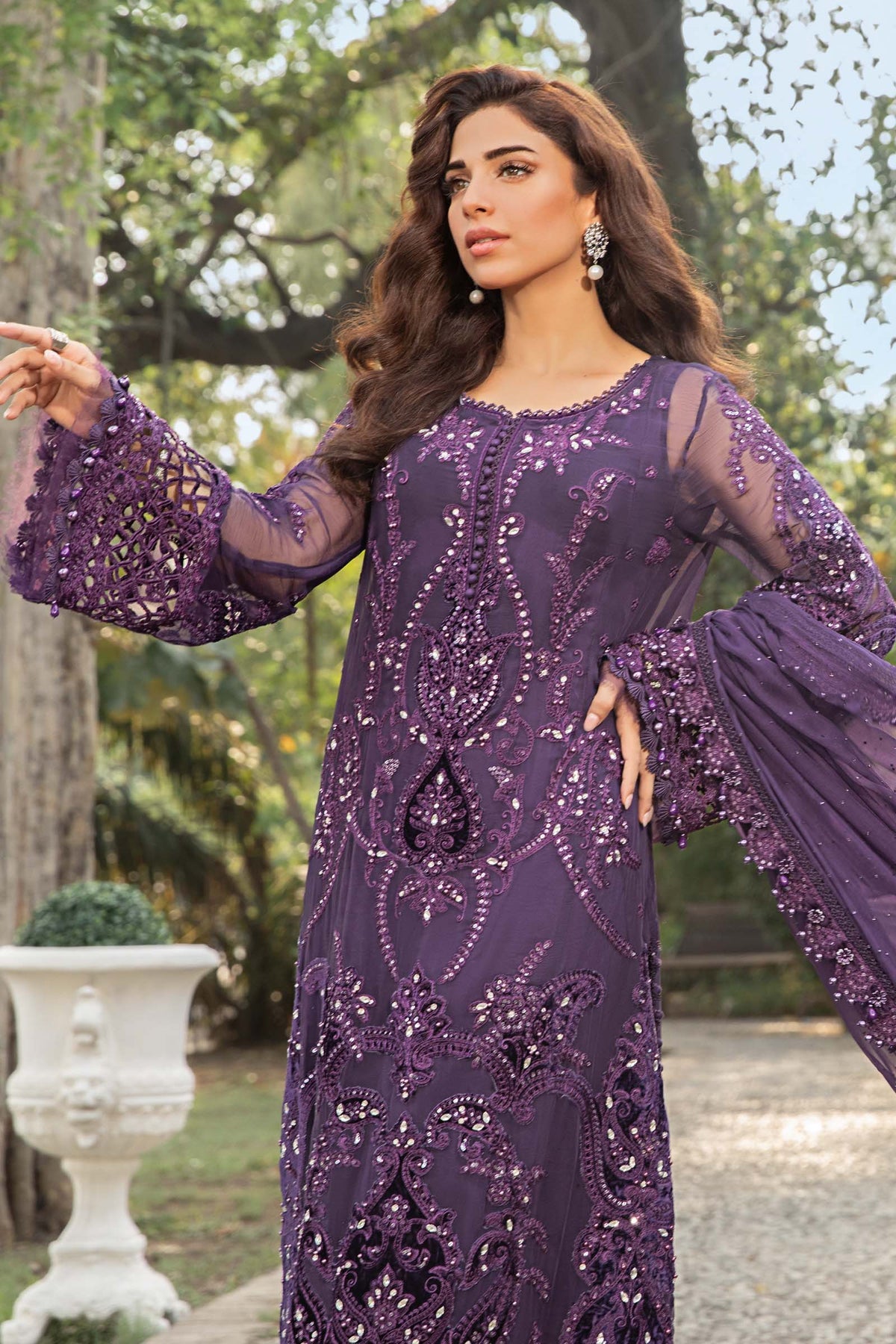 Embroidered Chiffon Suit | MPC-102