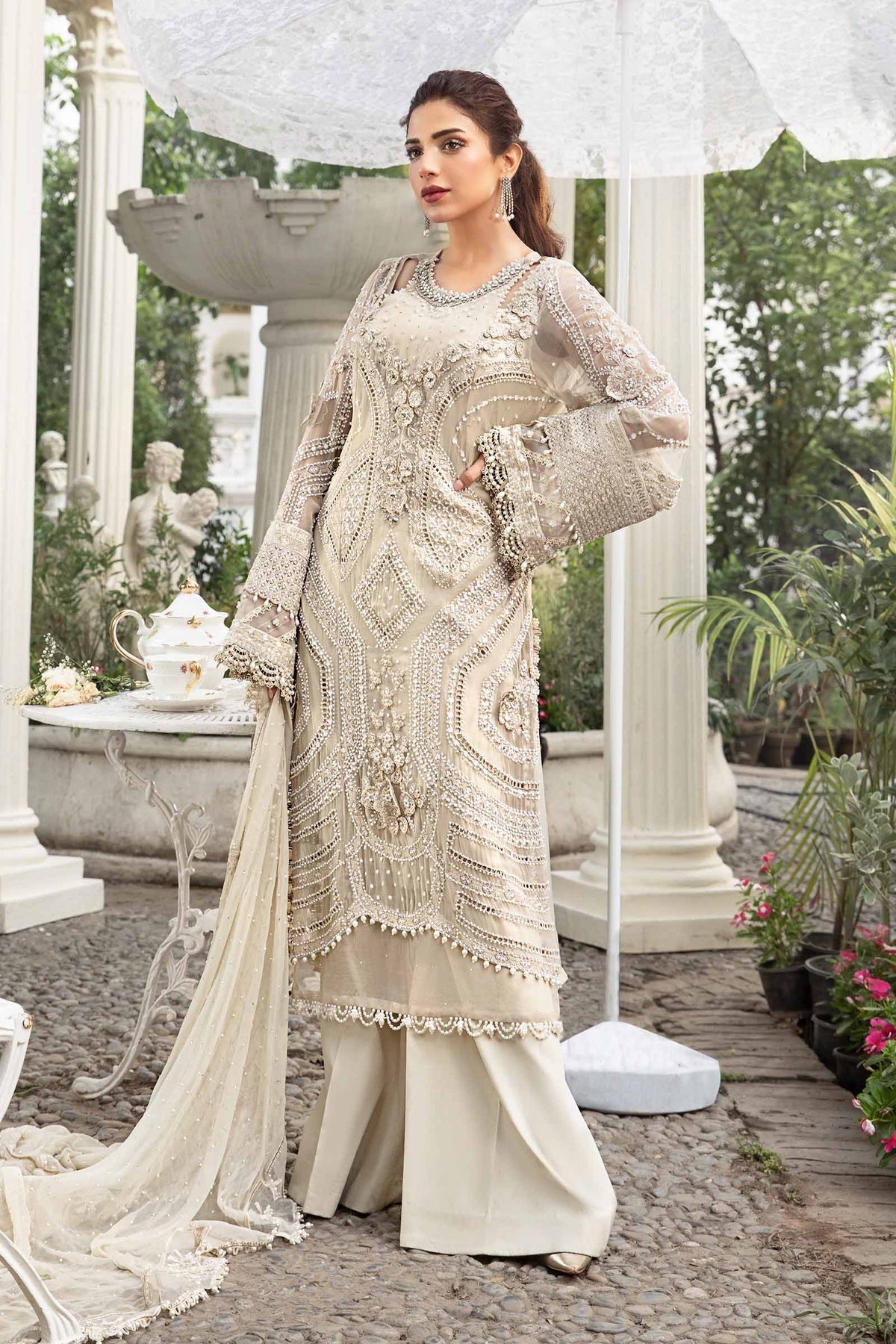 Embroidered Chiffon Suit | MPC-104