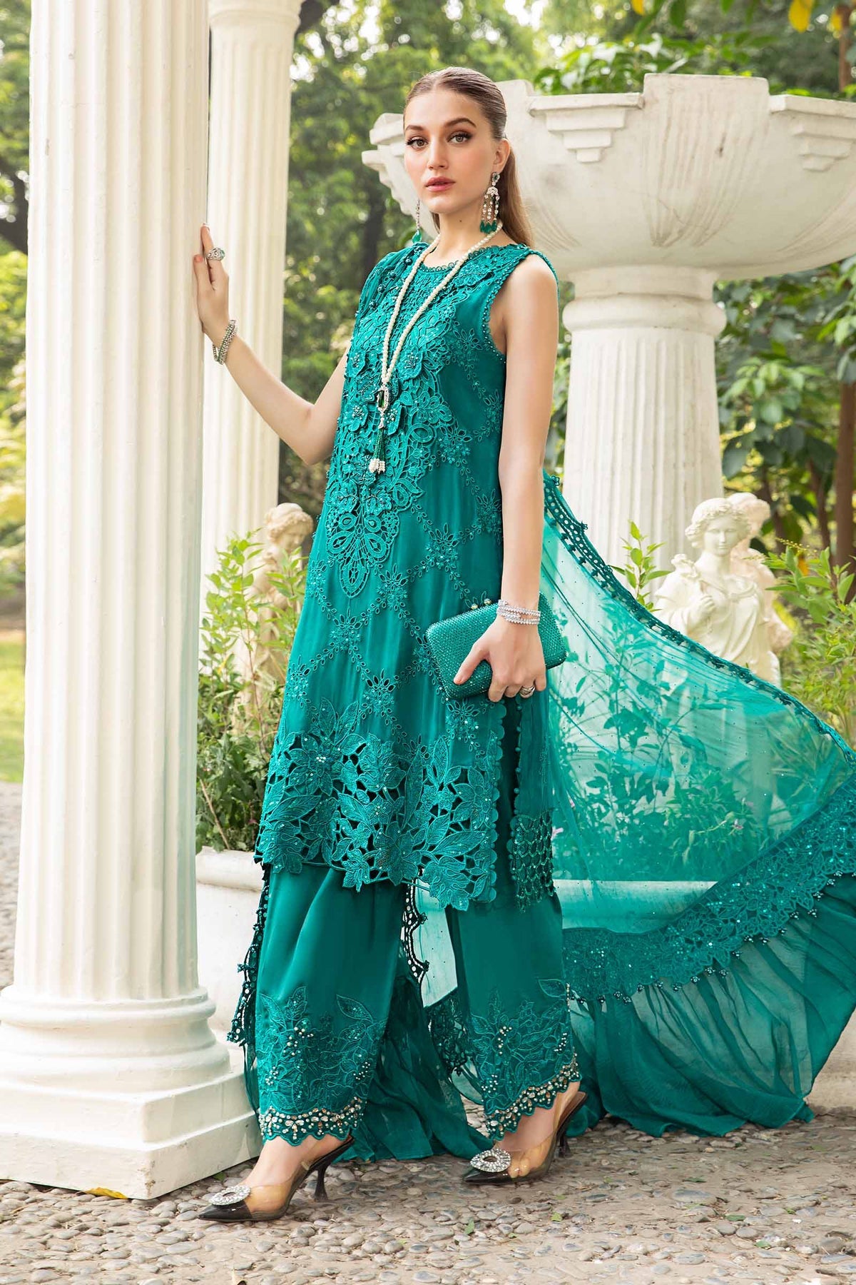 Embroidered Chiffon Suit | MPC-105