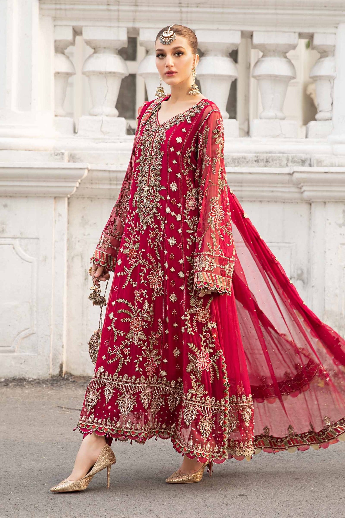 Embroidered Chiffon Suit | MPC-107