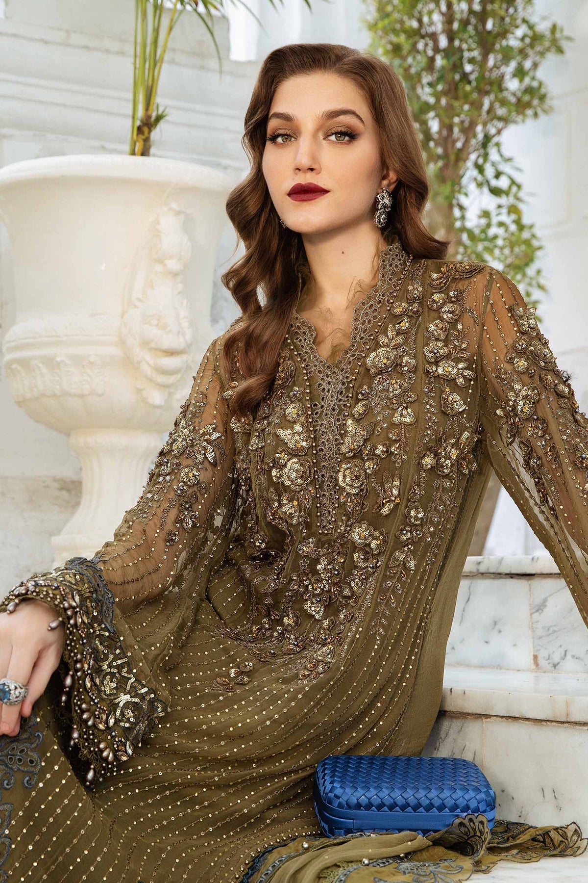 Embroidered Chiffon Suit | MPC-108