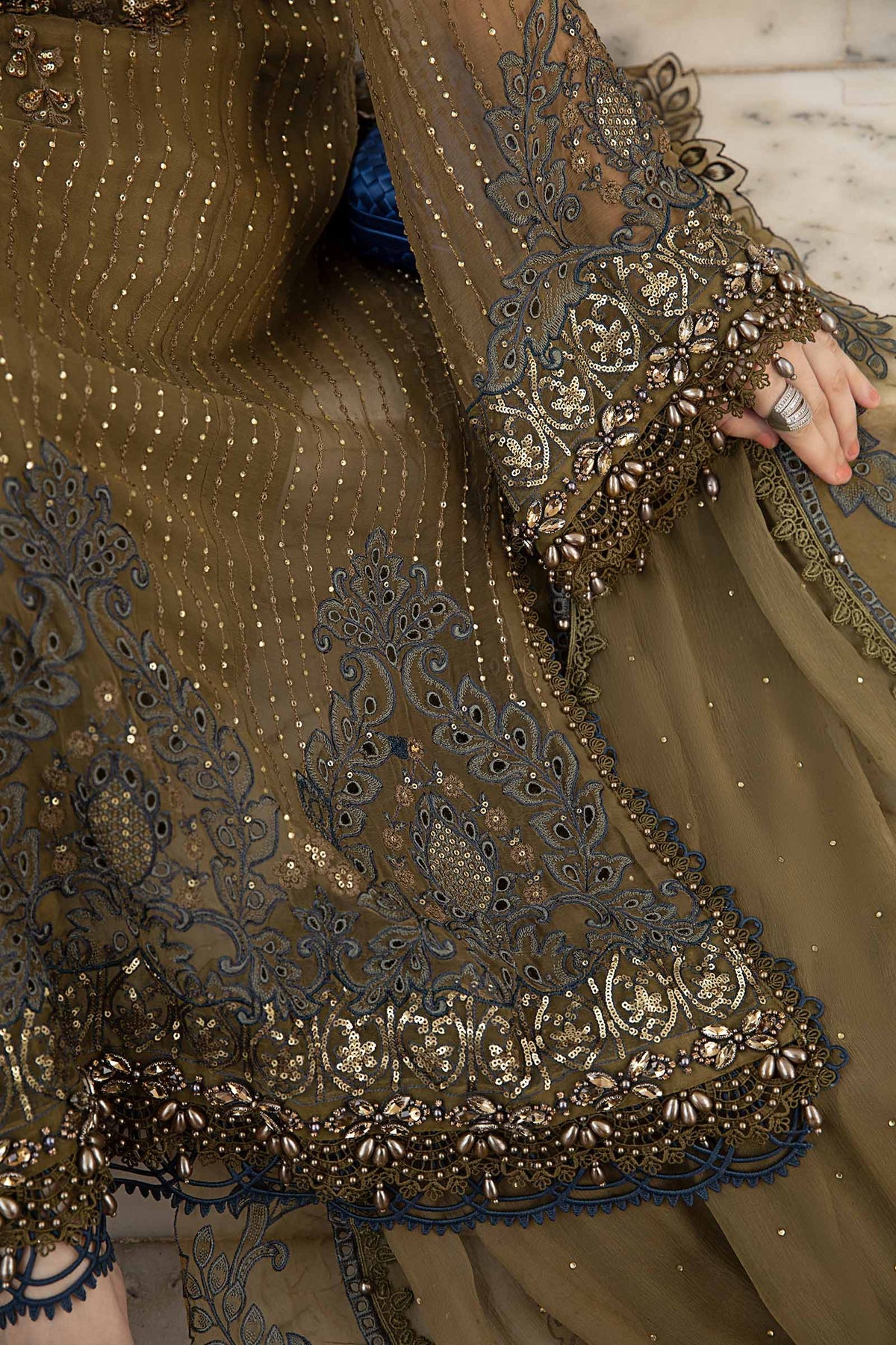 Embroidered Chiffon Suit | MPC-108