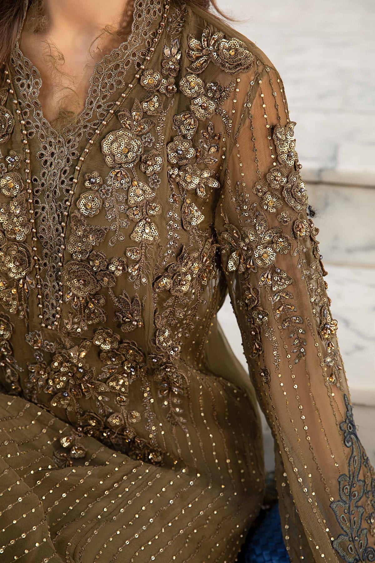 Embroidered Chiffon Suit | MPC-108