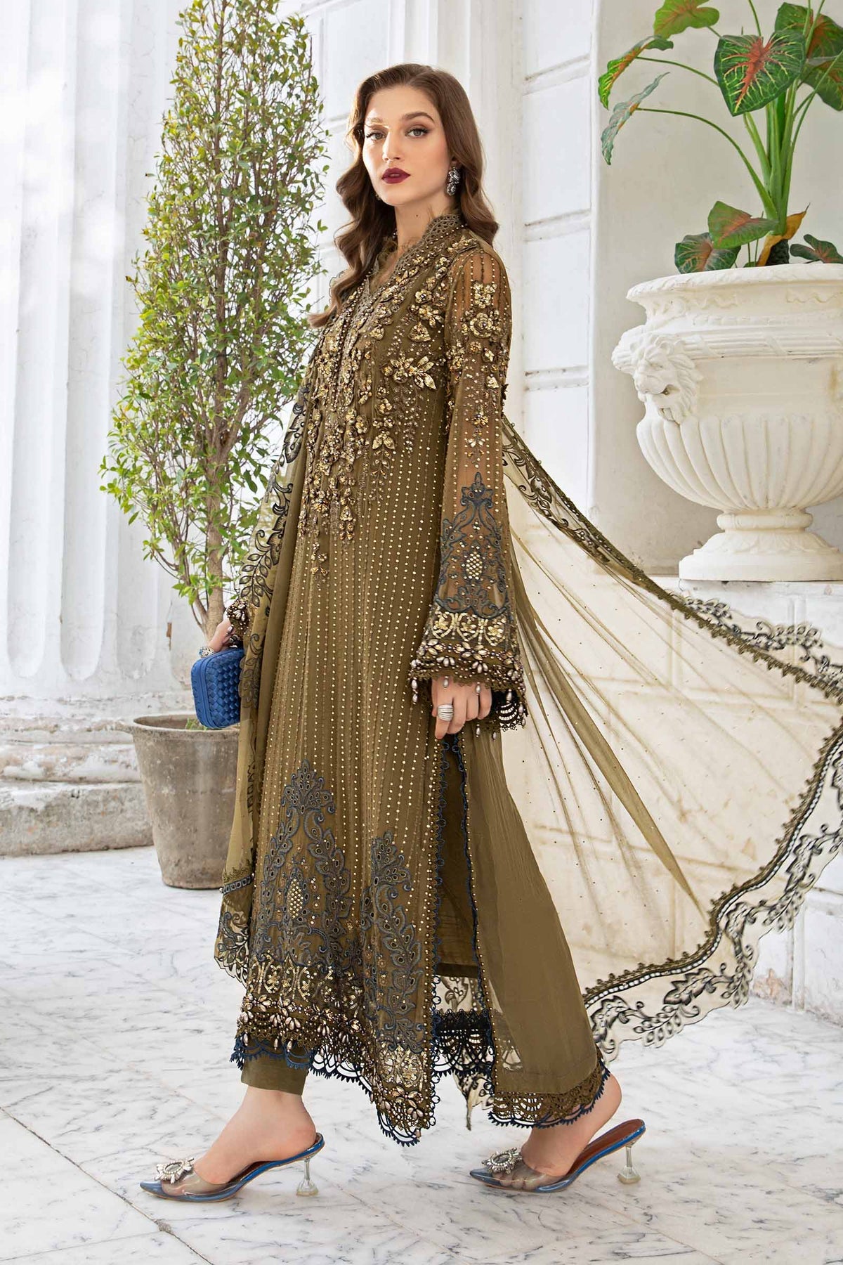 Embroidered Chiffon Suit | MPC-108