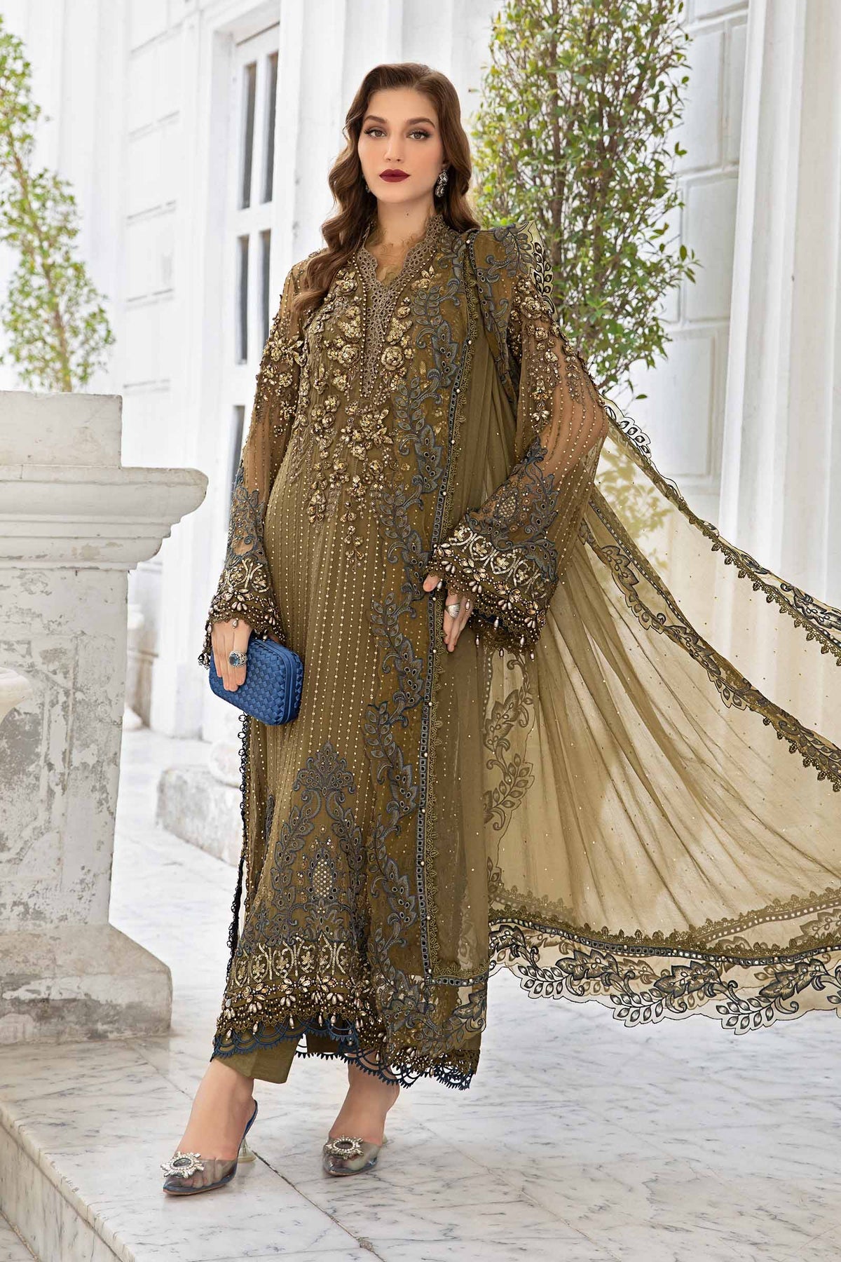 Embroidered Chiffon Suit | MPC-108