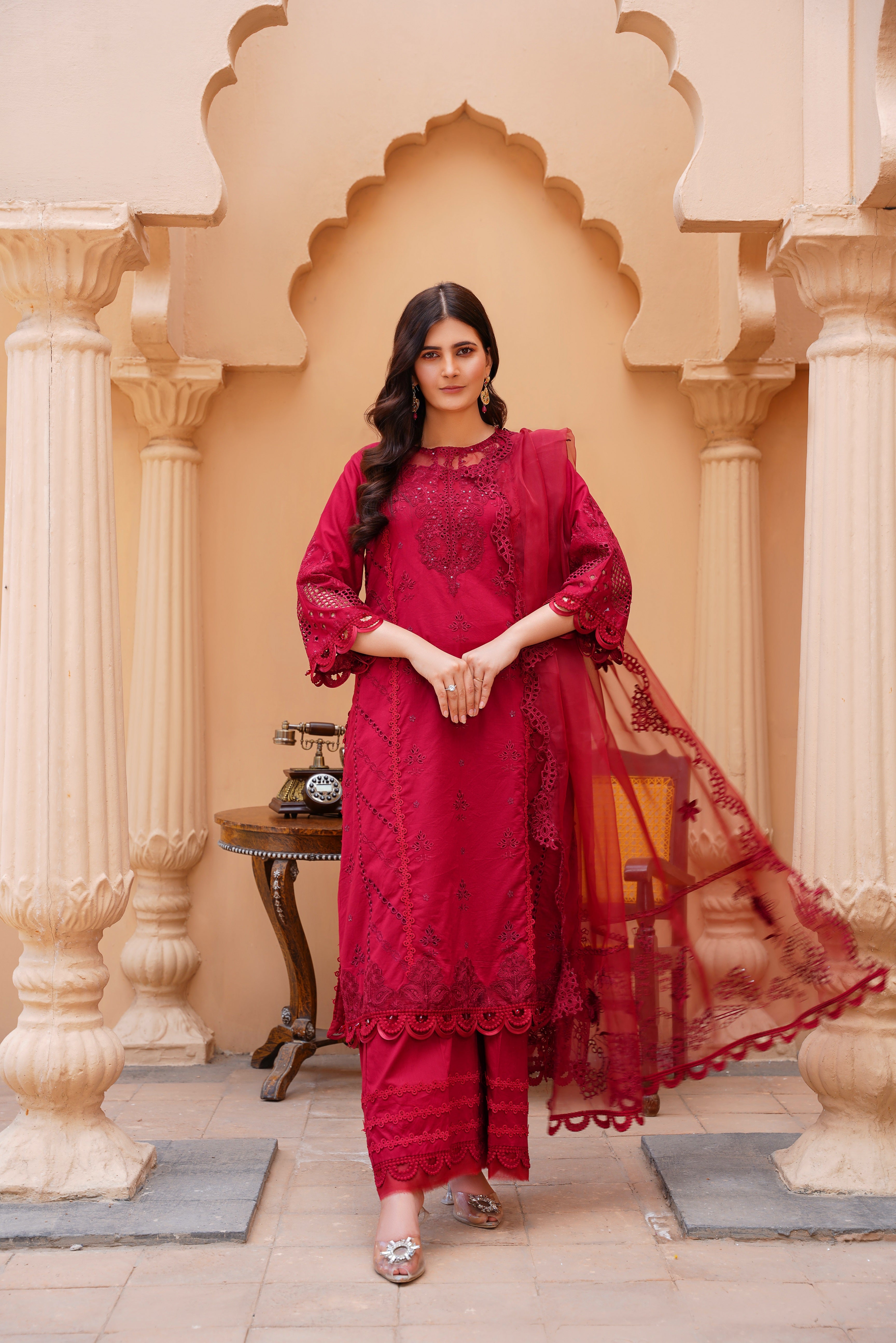 red colour dress mahroon color dress lawn collection eid collection embroidered lawn dresses fancy lawn dresses