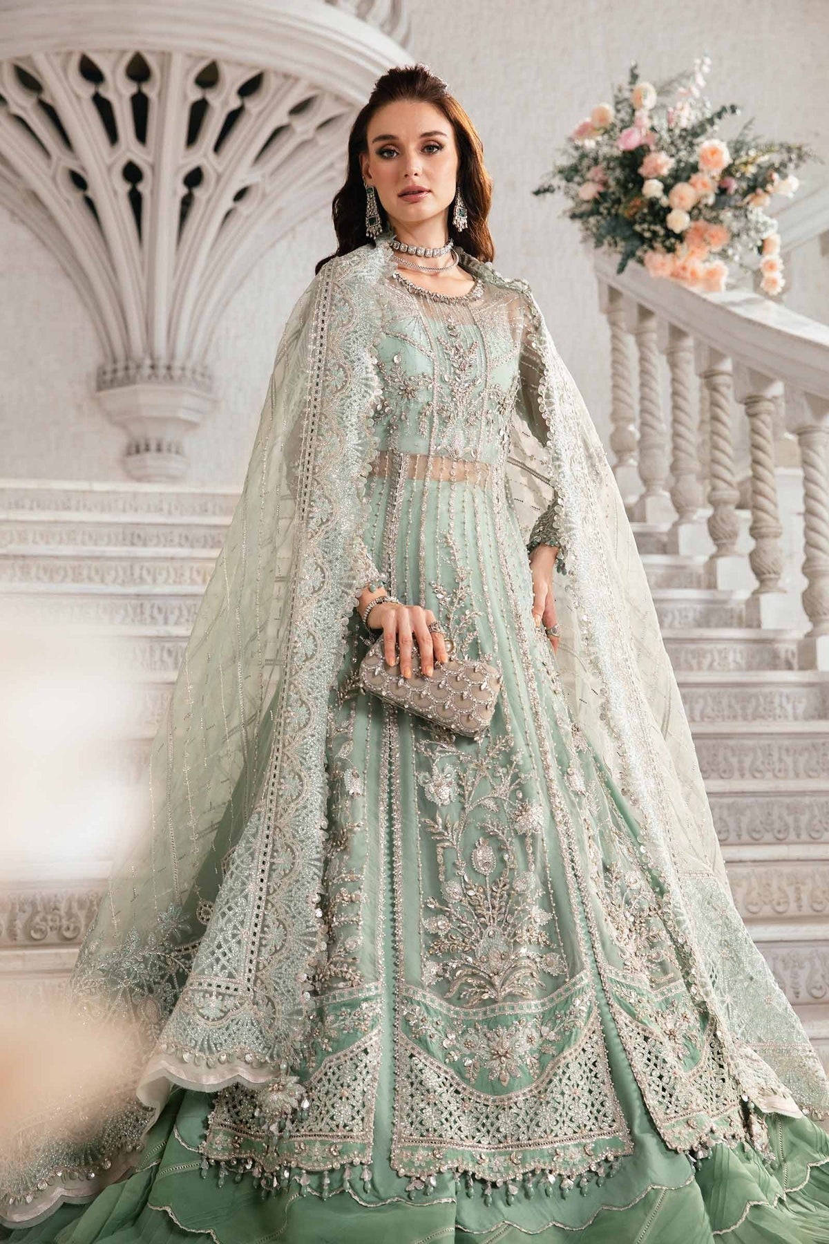 BD-2803 | 3 Piece Handmade Embroidered Suit