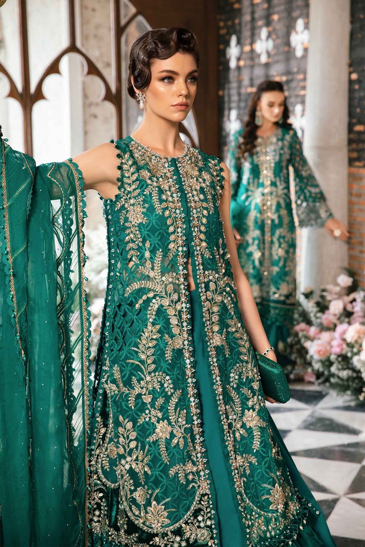 3 Piece Unstitched Embroidered Suit | BD-2806 fahad creation weddinh collection