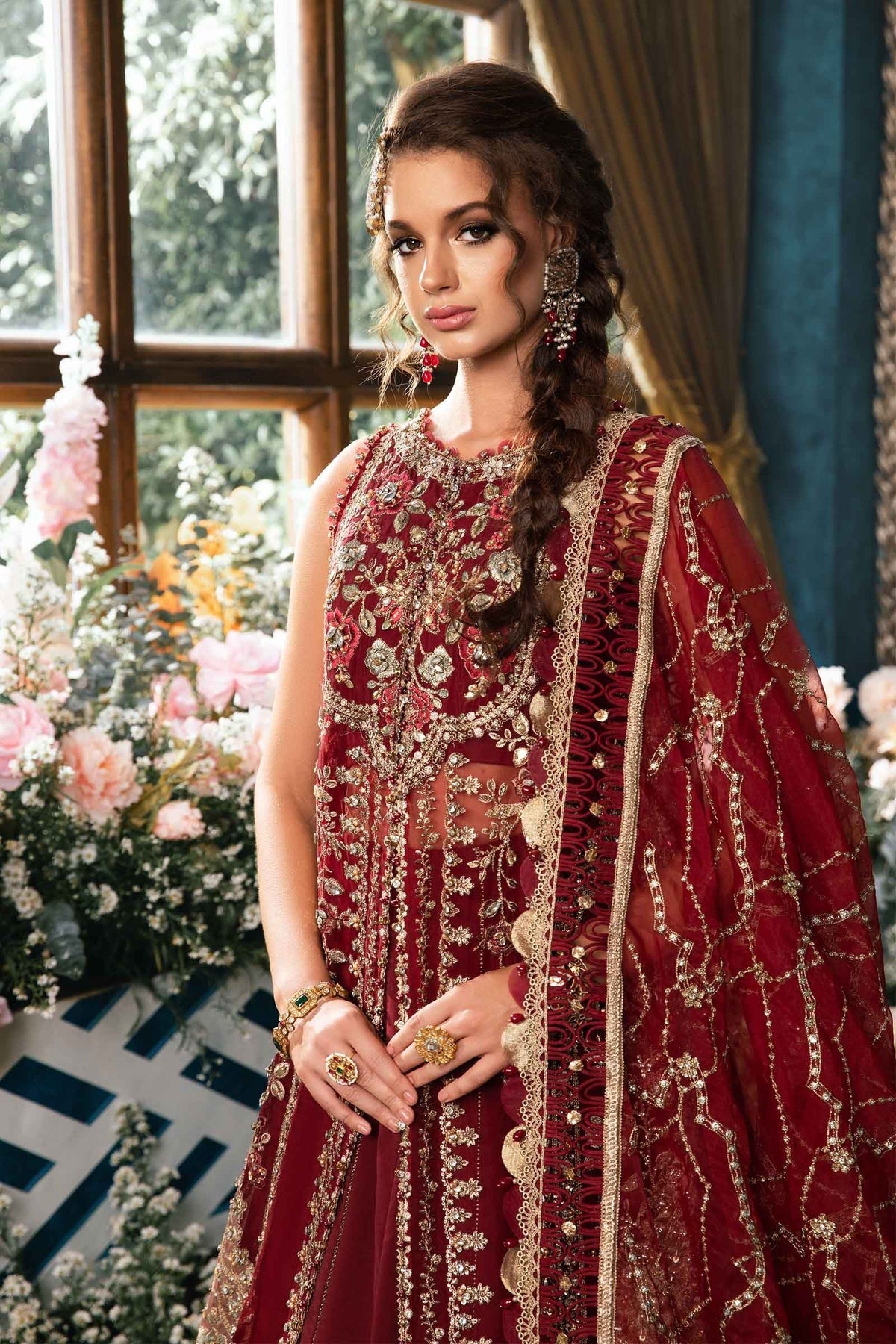 BD-2807 | 3 Piece Handmade Embroidered Suit