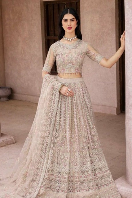 Mirha Embroidered Net 3 Piece Suit