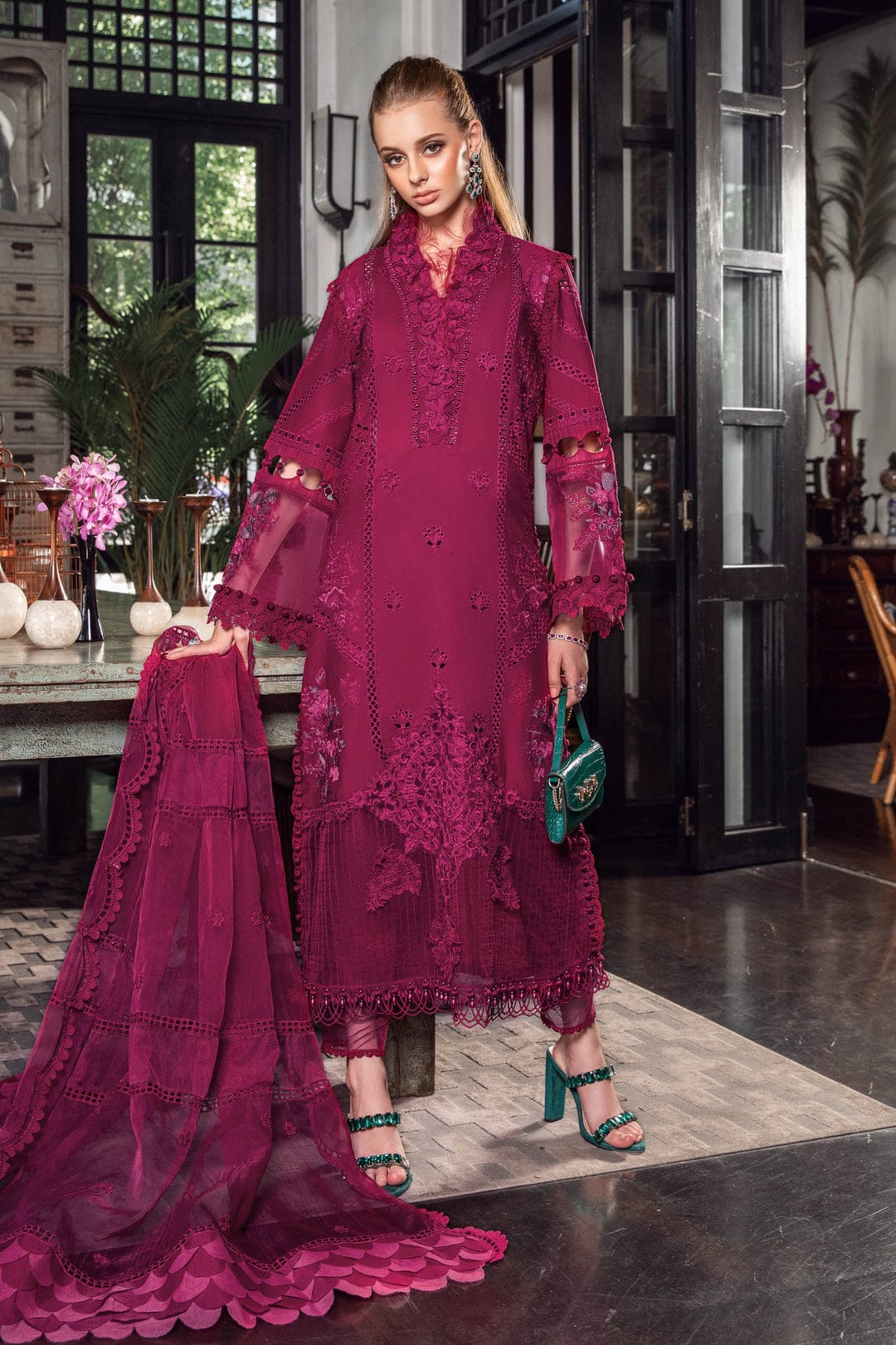 Maria B Eid Collection Unstitched El-23-09-Magenta