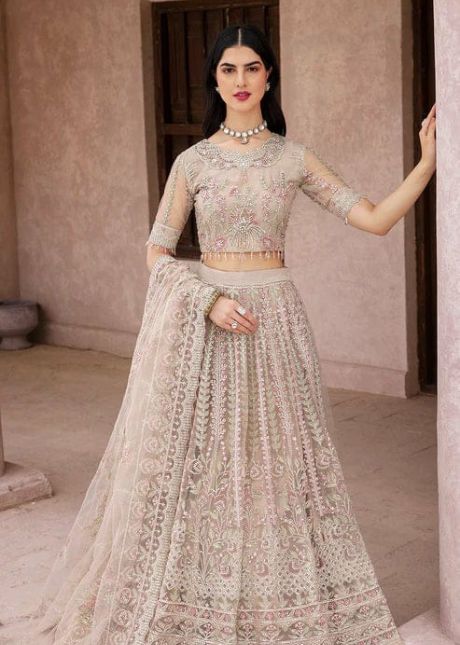 Mirha Embroidered Net 3 Piece Suit