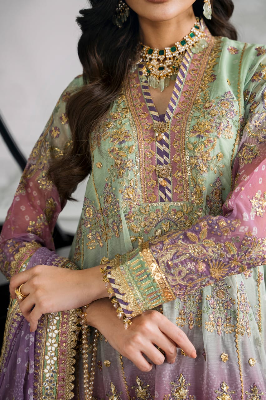 Embroidered Luxury Chiffon 3Pc Suit EC-08