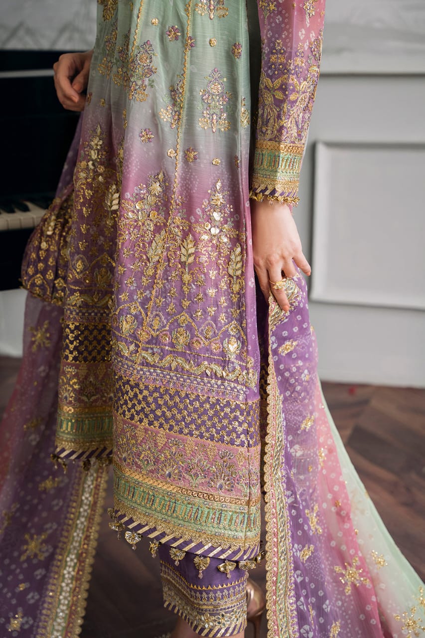 Embroidered Luxury Chiffon 3Pc Suit EC-08