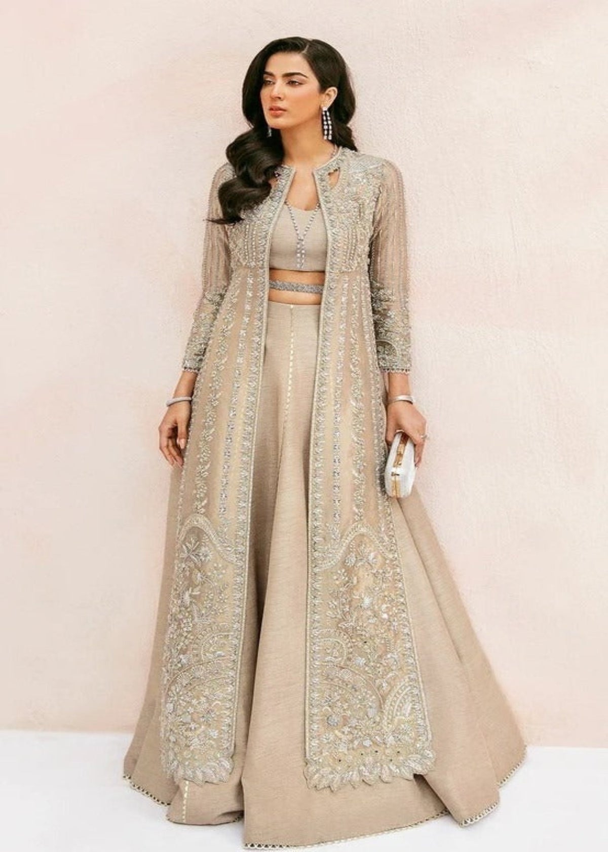 Sepia Couture Net Embroidered Suits