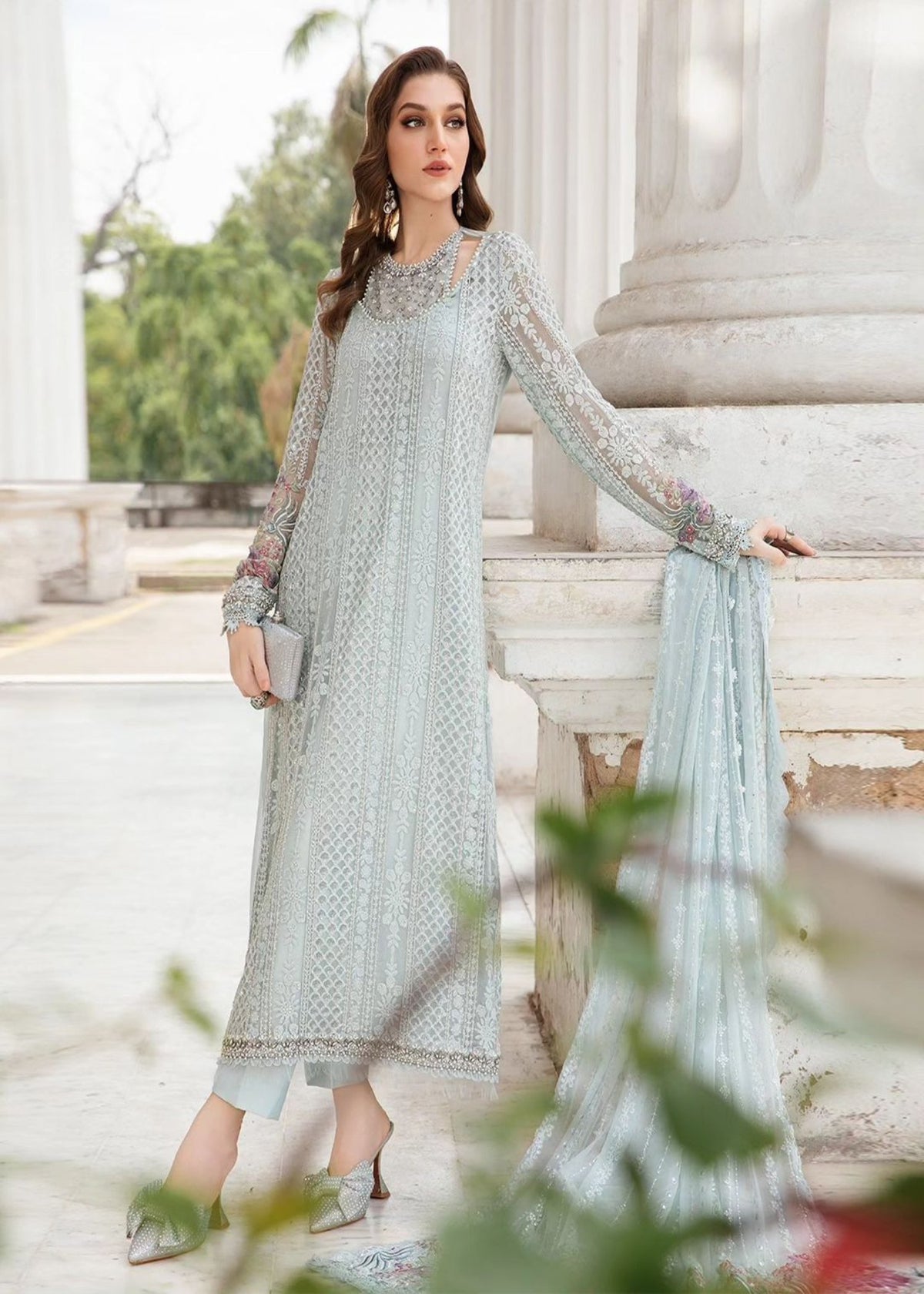 Embroidered Chiffon Suit | MPC-103