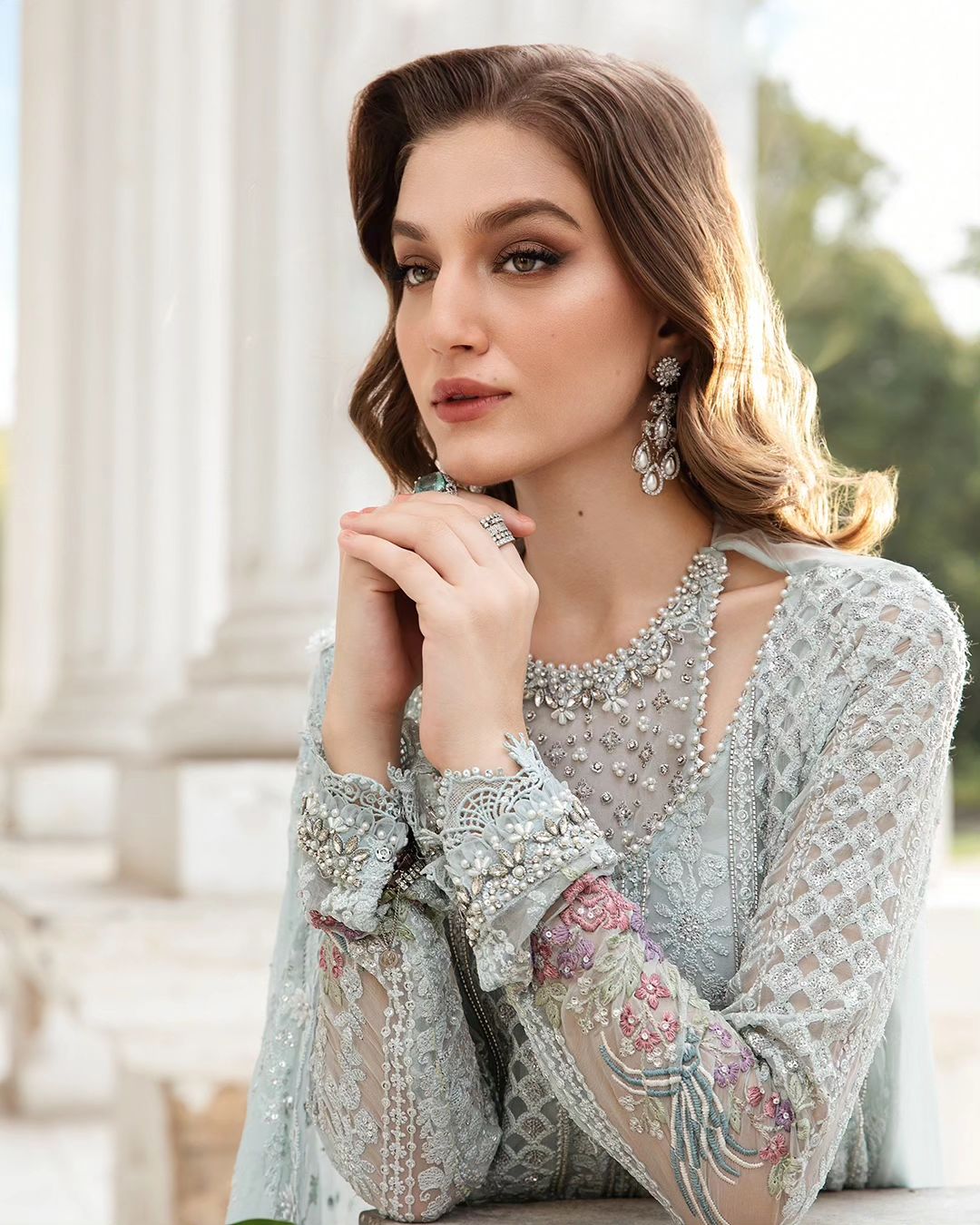 Embroidered Chiffon Suit | MPC-103