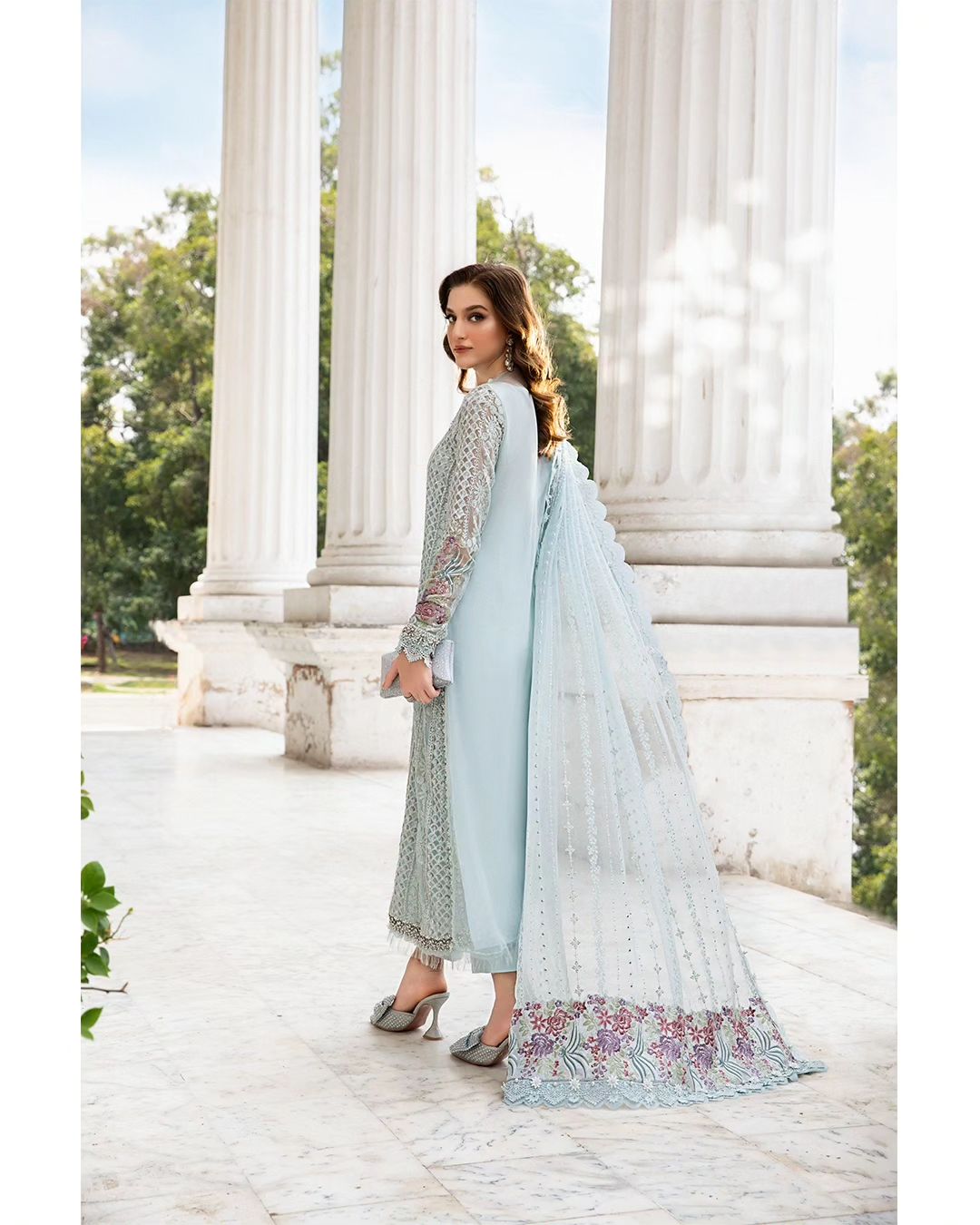 Embroidered Chiffon Suit | MPC-103